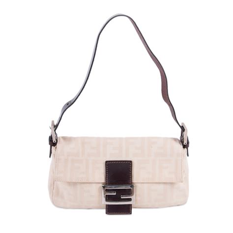 authentic fendi shoulder bag beige nude mercari|fendi baguette real.